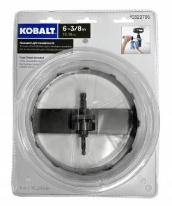 Kobalt Hole Saws & Kits 6-3/8-in Carbide-Grit Arbored Recessed Lighting Hole Saw