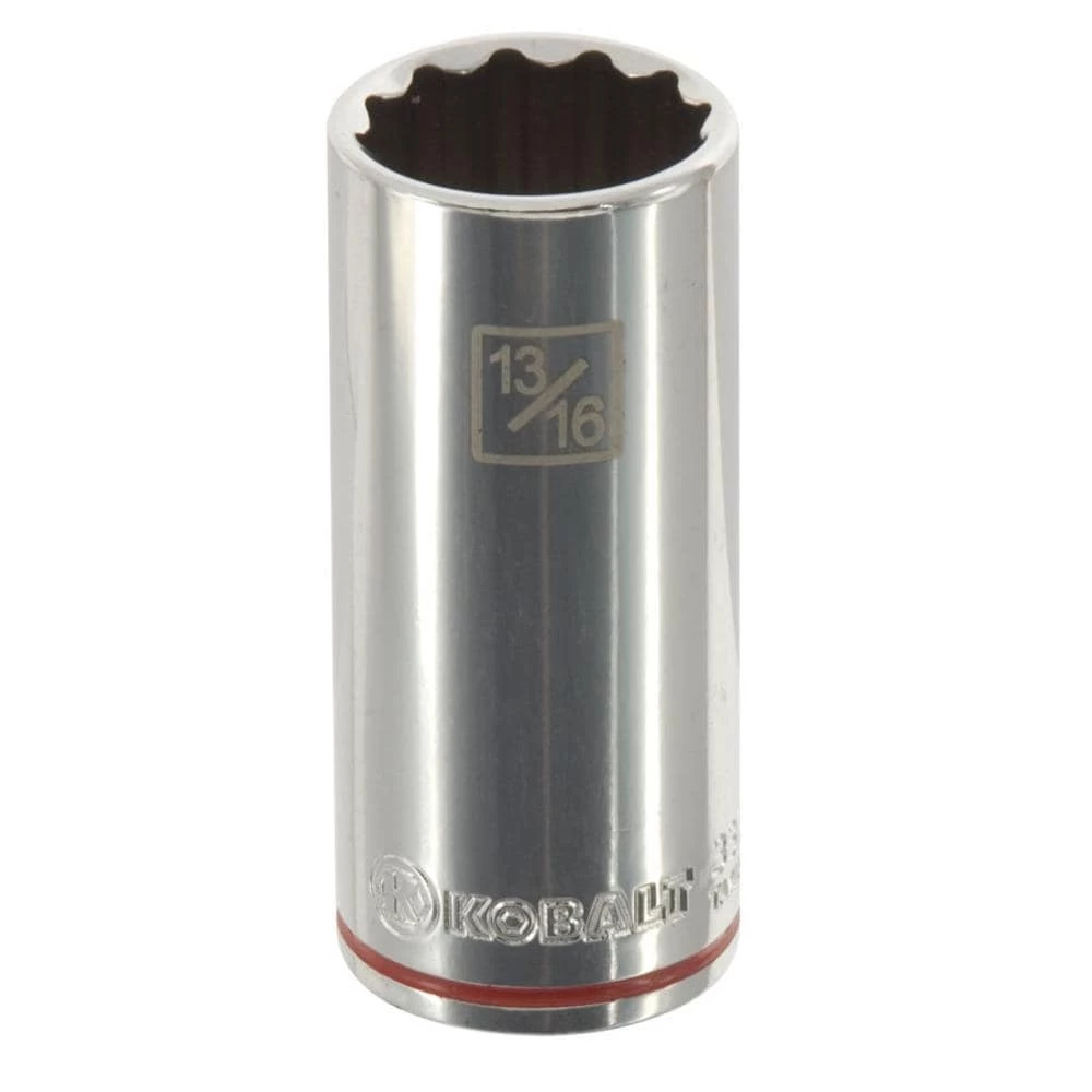 Kobalt Sockets & Socket Sets Standard (SAE) 3/8-in Drive 12-point 13/16-in Deep Socket 1 Kobalt Sockets & Socket Sets Standard (SAE) 3/8-in Drive 12-point 13/16-in Deep Socket