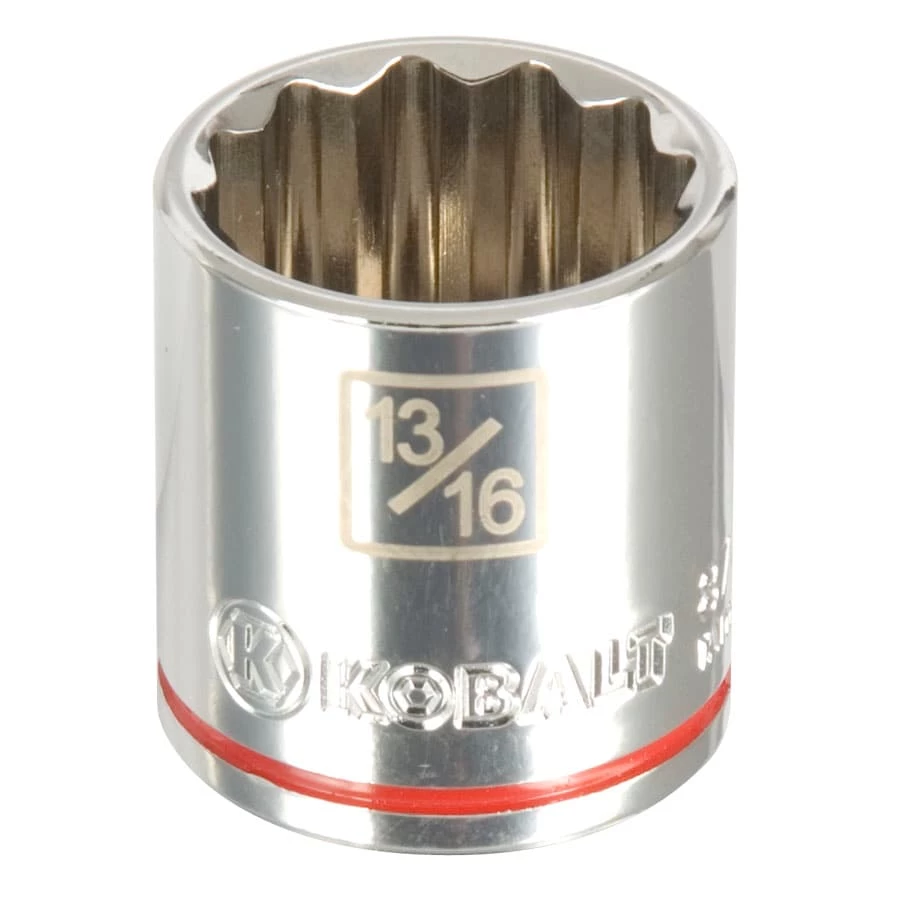Kobalt Sockets & Socket Sets Standard (SAE) 3/8-in Drive 12-point 13/16-in Shallow Socket 1 Kobalt Sockets & Socket Sets Standard (SAE) 3/8-in Drive 12-point 13/16-in Shallow Socket