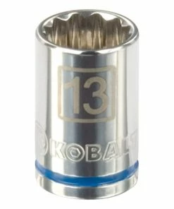Kobalt Sockets & Socket Sets Metric 3/8-in Drive 12-point 13-mm Shallow Socket