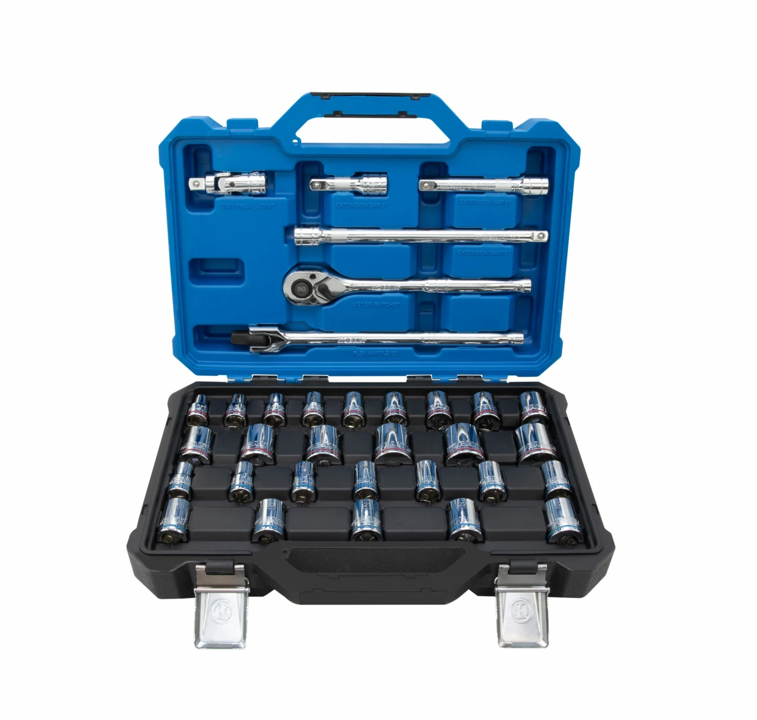 Kobalt Mechanics Tool Sets 33-Piece Standard (SAE) and Metric Combination Polished Chrome Mechanics Tool Set (1/2-in;) 1 Kobalt Mechanics Tool Sets 33-Piece Standard (SAE) and Metric Combination Polished Chrome Mechanics Tool Set (1/2-in;)