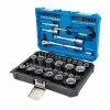 Kobalt Mechanics Tool Sets 64-Piece Standard (SAE) and Metric Combination Polished Chrome Mechanics Tool Set (1/4-in; 3/8-in; 1/2-in;)