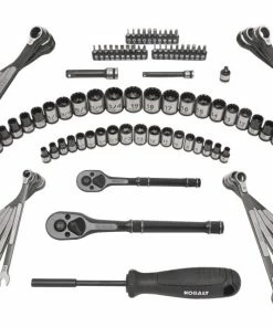 Kobalt Mechanics Tool Sets Universal 115-Piece Standard (SAE) and Metric Combination Matte Mechanics Tool Set (1/4-in; 3/8-in) -Cheap Kobalt Store 05028175