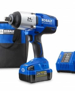 Kobalt Impact Wrenches 24-volt Max Variable Speed Brushless 1/2-in Drive Cordless Impact Wrench (1-Battery Included)