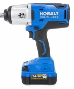 Kobalt Impact Wrenches 24-volt Max Variable Speed Brushless 1/2-in Drive Cordless Impact Wrench (1-Battery Included) -Cheap Kobalt Store 05395440