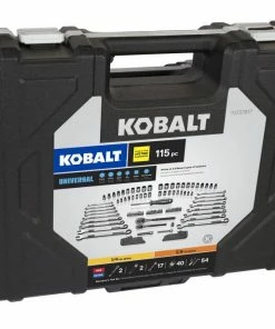 Kobalt Mechanics Tool Sets Universal 115-Piece Standard (SAE) and Metric Combination Matte Mechanics Tool Set (1/4-in; 3/8-in) -Cheap Kobalt Store 07934418