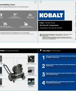 Kobalt Air Compressors 8-Gallon Single Stage Portable Electric Horizontal Air Compressor -Cheap Kobalt Store 08074535