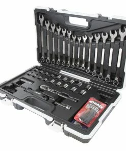 Kobalt Mechanics Tool Sets Universal 67-Piece Standard (SAE) and Metric Combination Matte Mechanics Tool Set (3/8-in) -Cheap Kobalt Store 08227543