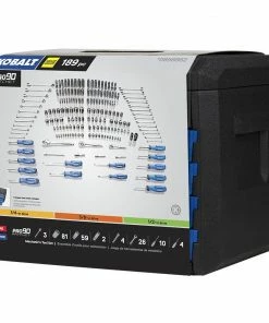 Kobalt Mechanics Tool Sets 189-Piece Standard (SAE) and Metric Combination Polished Chrome Mechanics Tool Set (1/4-in; 3/8-in) -Cheap Kobalt Store 08512884
