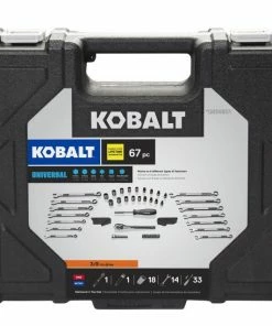 Kobalt Mechanics Tool Sets Universal 67-Piece Standard (SAE) and Metric Combination Matte Mechanics Tool Set (3/8-in) -Cheap Kobalt Store 08525169
