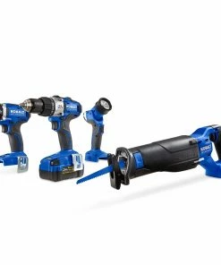 Kobalt Power Tool Combo Kits 4-Tool 24-Volt Max Brushless Power Tool Combo Kit with Soft Case (1-Battery Included and Charger Included) -Cheap Kobalt Store 08796438