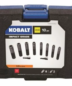 Kobalt Impact Sockets & Impact Socket Sets 10-Piece Standard (SAE) 3/8-in Drive Set 6-Point Impact Socket Set 8 Kobalt Impact Sockets & Impact Socket Sets 10-Piece Standard (SAE) 3/8-in Drive Set 6-Point Impact Socket Set -Cheap Kobalt Store 08822228