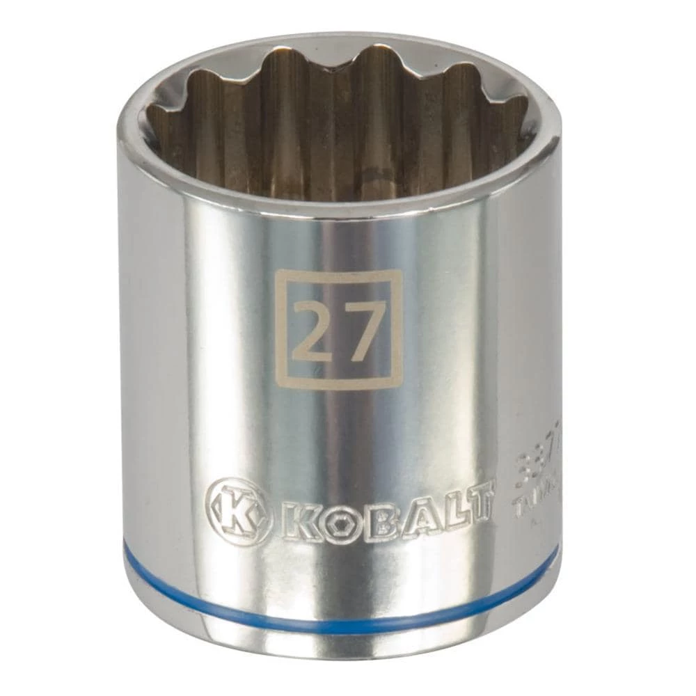 Kobalt Sockets & Socket Sets Metric 1/2-in Drive 12-point 27-mm Shallow Socket 1 Kobalt Sockets & Socket Sets Metric 1/2-in Drive 12-point 27-mm Shallow Socket