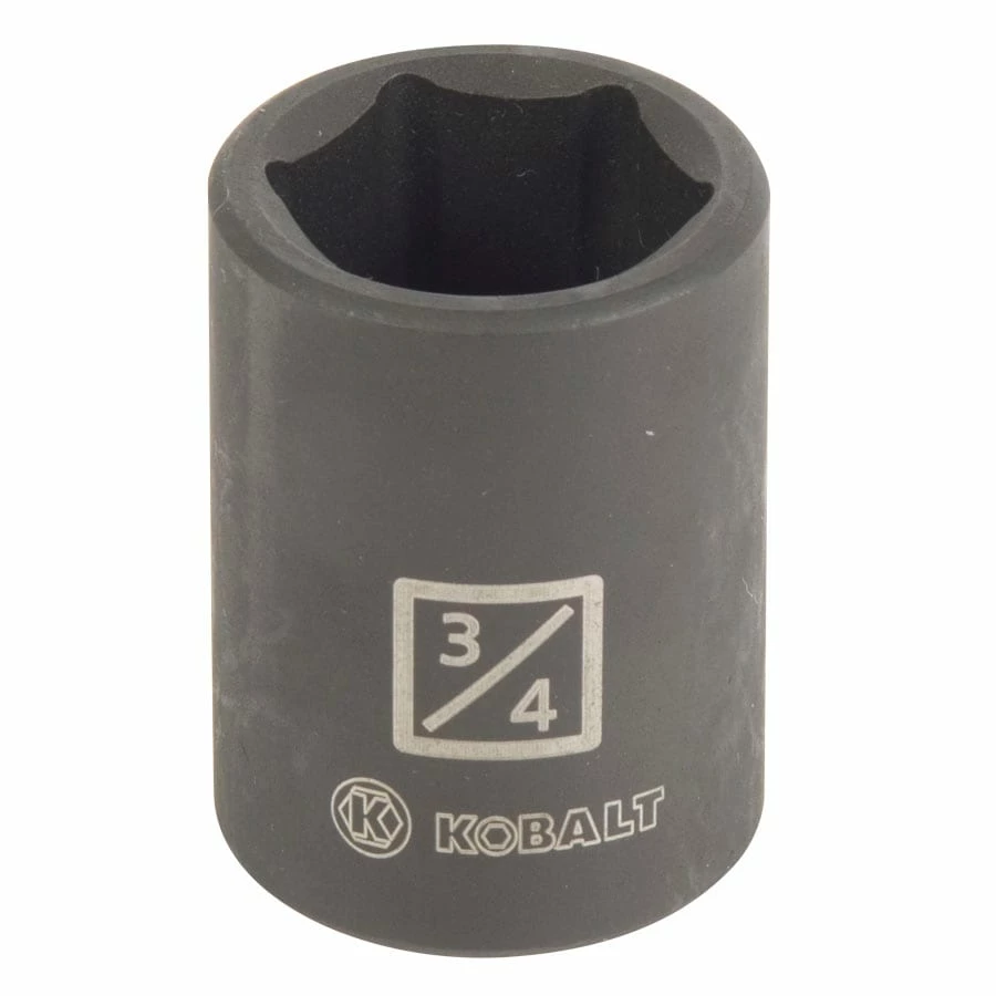 Kobalt Impact Sockets & Impact Socket Sets -Piece Standard (SAE) 1/2-in Drive 3/4-in 6-Point Impact Socket 1 Kobalt Impact Sockets & Impact Socket Sets -Piece Standard (SAE) 1/2-in Drive 3/4-in 6-Point Impact Socket
