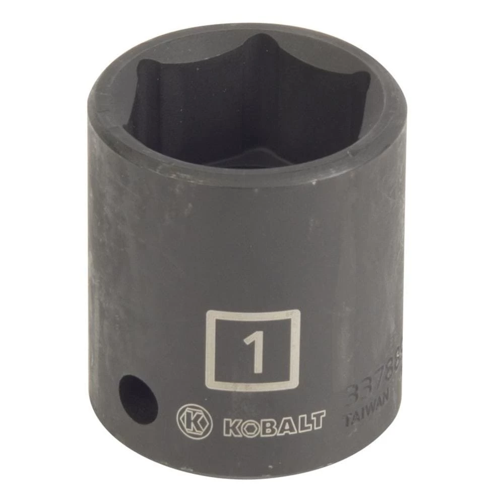 Kobalt Impact Sockets & Impact Socket Sets Standard (SAE) 1/2-in Drive 1-in 6-Point Impact Socket 1 Kobalt Impact Sockets & Impact Socket Sets Standard (SAE) 1/2-in Drive 1-in 6-Point Impact Socket