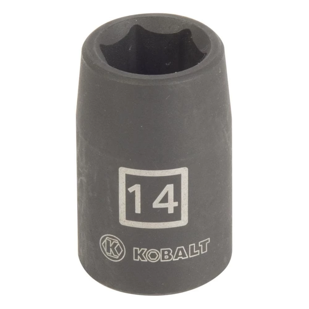 Kobalt Impact Sockets & Impact Socket Sets Metric 1/2-in Drive 14mm 6-Point Impact Socket 1 Kobalt Impact Sockets & Impact Socket Sets Metric 1/2-in Drive 14mm 6-Point Impact Socket
