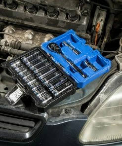 Kobalt Mechanics Tool Sets 19-Piece Metric Polished Chrome Mechanics Tool Set (3/8-in) -Cheap Kobalt Store 09963215 scaled