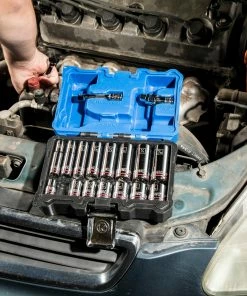 Kobalt Mechanics Tool Sets 19-Piece Standard (SAE) Polished Chrome Mechanics Tool Set (3/8-in) -Cheap Kobalt Store 09963460 scaled