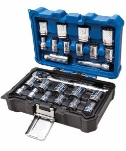 Kobalt Mechanics Tool Sets 24-Piece Standard (SAE) and Metric Combination Polished Chrome Mechanics Tool Set (3/8-in) -Cheap Kobalt Store 10340574