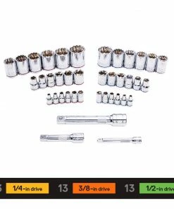 Kobalt Mechanics Tool Sets 64-Piece Standard (SAE) and Metric Combination Polished Chrome Mechanics Tool Set (1/4-in; 3/8-in; 1/2-in;) 12 Kobalt Mechanics Tool Sets 64-Piece Standard (SAE) and Metric Combination Polished Chrome Mechanics Tool Set (1/4-in; 3/8-in; 1/2-in;) -Cheap Kobalt Store 10409014