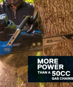 Kobalt Cordless Electric Chainsaws 80-Volt Max 18-in Brushless Cordless Electric Chainsaw 5 Ah (Battery & Charger Included) -Cheap Kobalt Store 12049904
