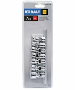 Kobalt Sockets & Socket Sets 7-Piece Standard (SAE) 3/8-in Drive 12-point Set Shallow Socket Set -Cheap Kobalt Store 15100817