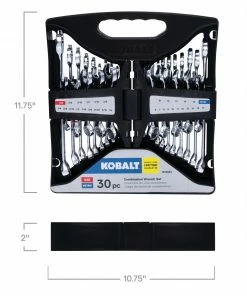 Kobalt Combination Wrenches & Sets 30-Piece Set 12-point Standard (SAE) and Metric Combination Standard Combination Wrench Set -Cheap Kobalt Store 15484710 scaled