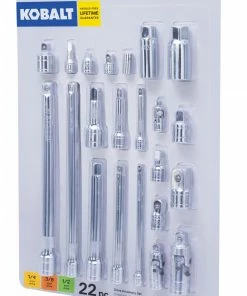 Kobalt Drive Tool & Socket Accessories 22-Piece 1/4-in, 3/8-in and 1/2-in drive tools Drive Accessory Set -Cheap Kobalt Store 15686713 scaled
