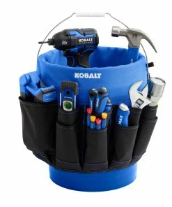 Kobalt Tool Bags Blue Black Polyester 12-in 5-Gallon Bucket Organizer