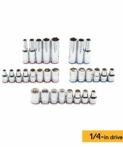 Kobalt Mechanics Tool Sets 118-Piece Standard (SAE) and Metric Combination Polished Chrome Mechanics Tool Set (3/8-in;) -Cheap Kobalt Store 16006940