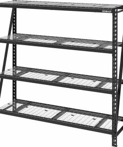 Kobalt Freestanding Shelving Units 77-in W x 24-in D x 72-in H 4-Tier Heavy Duty Steel Utility