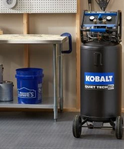 Kobalt Air Compressors Quiet Tech 26-Gallon Single Stage Portable Corded Electric Vertical Air Compressor -Cheap Kobalt Store 16863219