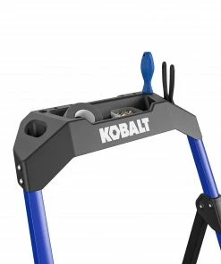 Kobalt Step Stools 3-Step 300-lb Capacity Black Steel Foldable Step Stool -Cheap Kobalt Store 17787984