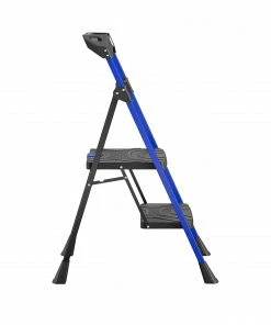 Kobalt Step Stools 2-Step 300-lb Capacity Black Steel Foldable Step Stool -Cheap Kobalt Store 17788044