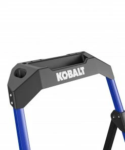 Kobalt Step Stools 2-Step 300-lb Capacity Black Steel Foldable Step Stool -Cheap Kobalt Store 17788047