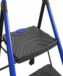 Kobalt Step Stools 2-Step 300-lb Capacity Black Steel Foldable Step Stool -Cheap Kobalt Store 17788049