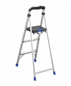 Kobalt Step Stools 3-Step 250-lb Capacity Aluminum Foldable Step Stool -Cheap Kobalt Store 17788332