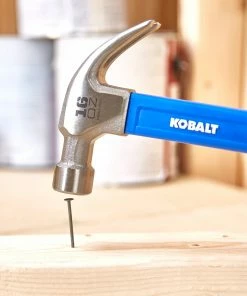 Kobalt Hammers 16-oz Smoothed Face Steel Head Fiberglass Claw Hammer -Cheap Kobalt Store 18386289