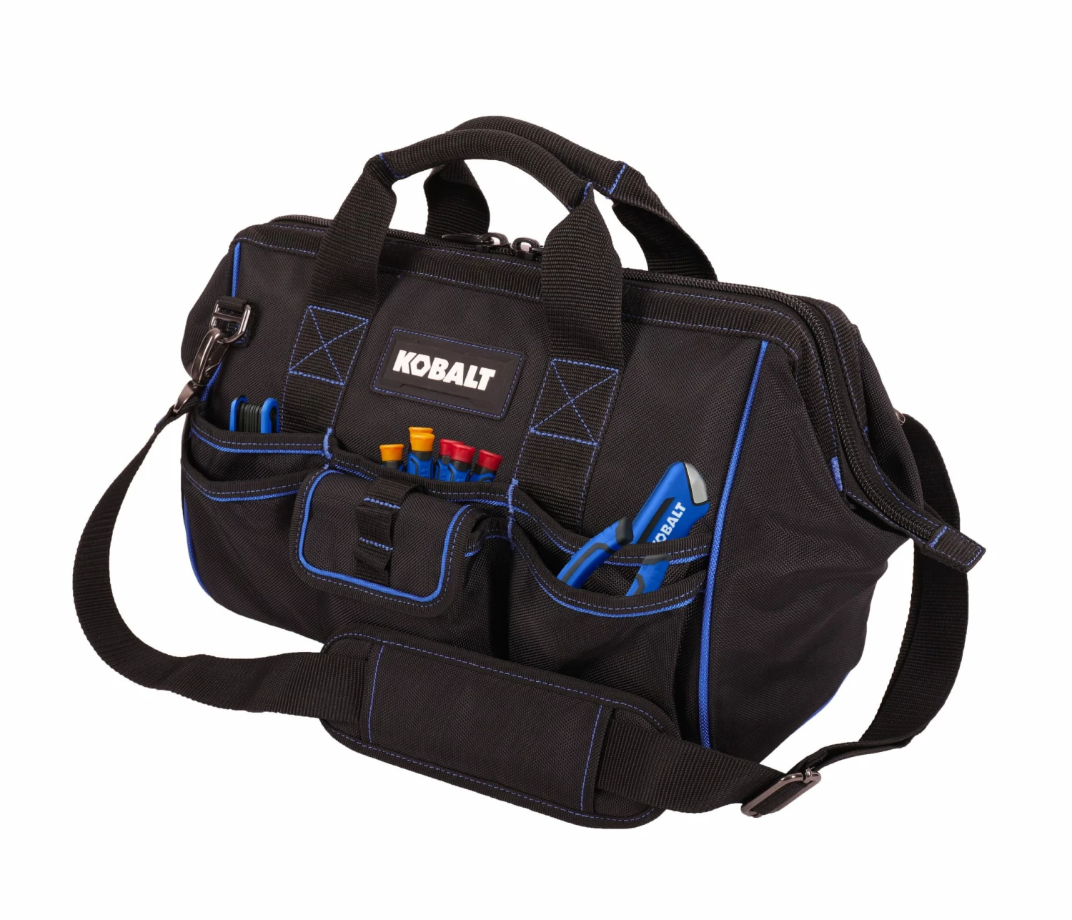 Kobalt Tool Bags Blue Black Polyester 18-in Cargo Bag 3 Kobalt Tool Bags Blue Black Polyester 18-in Cargo Bag - Image 3