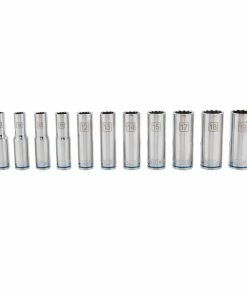 Kobalt Sockets & Socket Sets 11-Piece Metric 3/8-in Drive 12-point Set Deep Socket Set