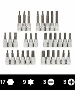 Kobalt Driver Sockets & Sets 42-Piece 3/8-in Drive Set Hex; Torx; Phillips; Flathead Bit Standard (SAE) and Metric Combination Driver Socket Set -Cheap Kobalt Store 42143243