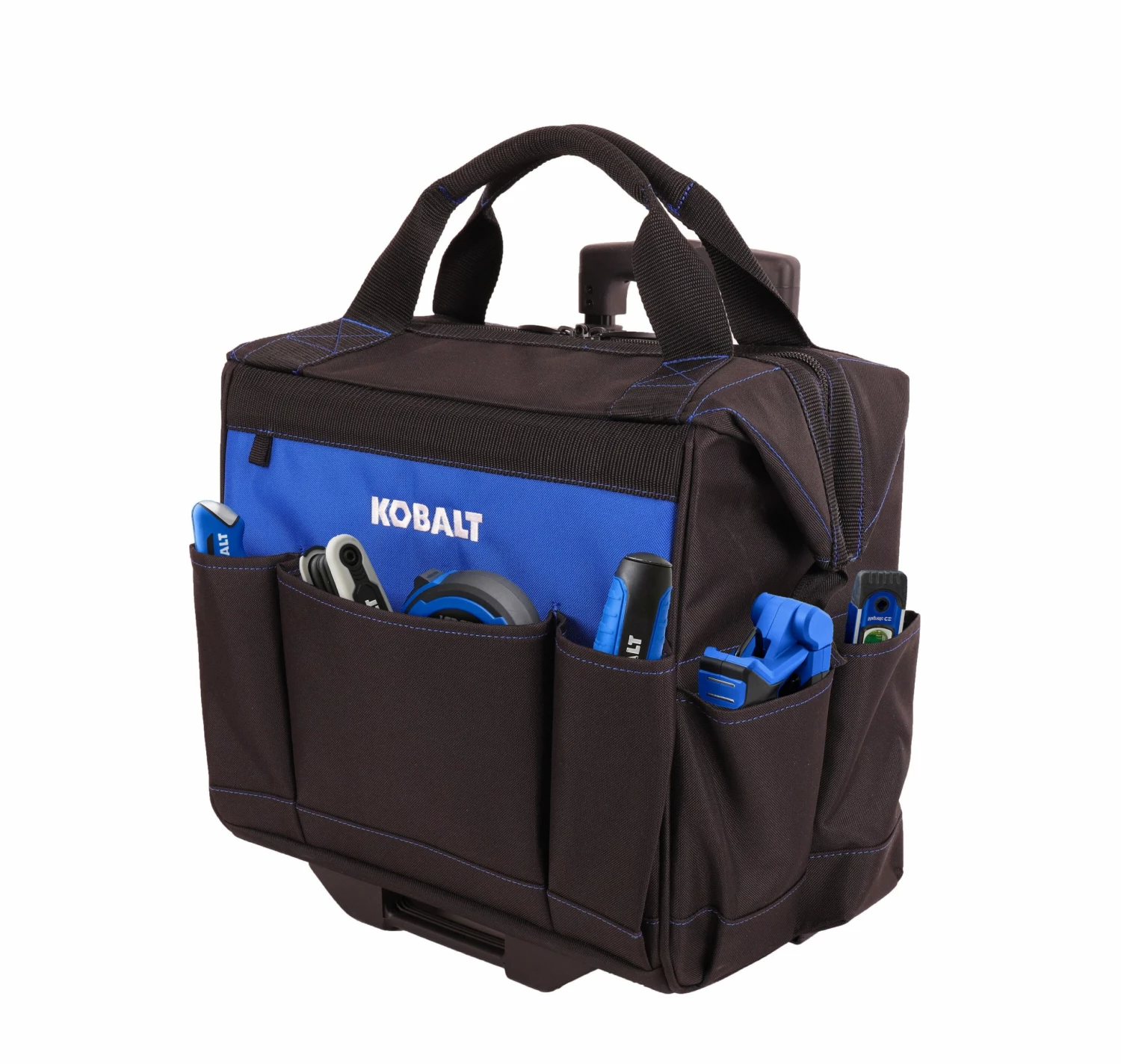 Kobalt Tool Bags Blue Black Polyester 14-in Rolling Tool Bag 4 Kobalt Tool Bags Blue Black Polyester 14-in Rolling Tool Bag - Image 4