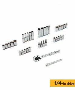 Kobalt Mechanics Tool Sets 154-Piece Standard (SAE) and Metric Combination Polished Chrome Mechanics Tool Set (1/4-in; 3/8-in) -Cheap Kobalt Store 42182652