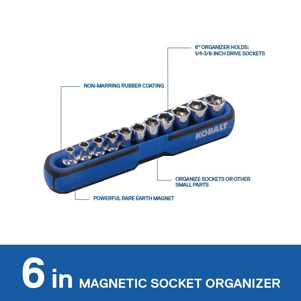 Kobalt Tool Storage Accessories Rubber-coated, Magnetic Steel 6-inch Magnetic Accessory 6 Kobalt Tool Storage Accessories Rubber-coated, Magnetic Steel 6-inch Magnetic Accessory - Image 6