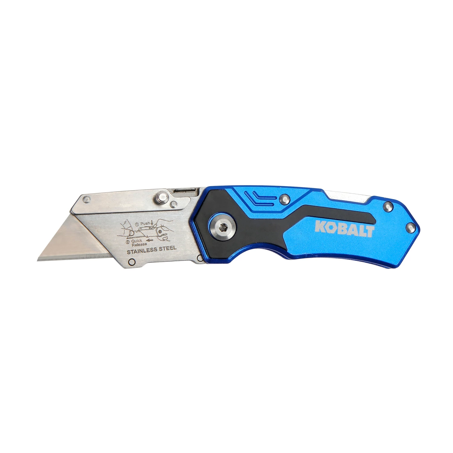 Kobalt Utility Knives Kobalt Compact Lockback Knife 18mm 1-Blade Folding Utility Knife 1 Kobalt Utility Knives Kobalt Compact Lockback Knife 18mm 1-Blade Folding Utility Knife