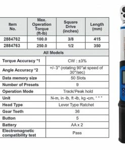 Kobalt Torque Wrenches 3/8-in Drive Digital Torque Wrench (5-ft lb to 100-ft lb) -Cheap Kobalt Store 42708358