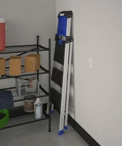 Kobalt Step Stools 3-Step 250-lb Capacity Gray Aluminum Foldable Step Stool -Cheap Kobalt Store 43410327