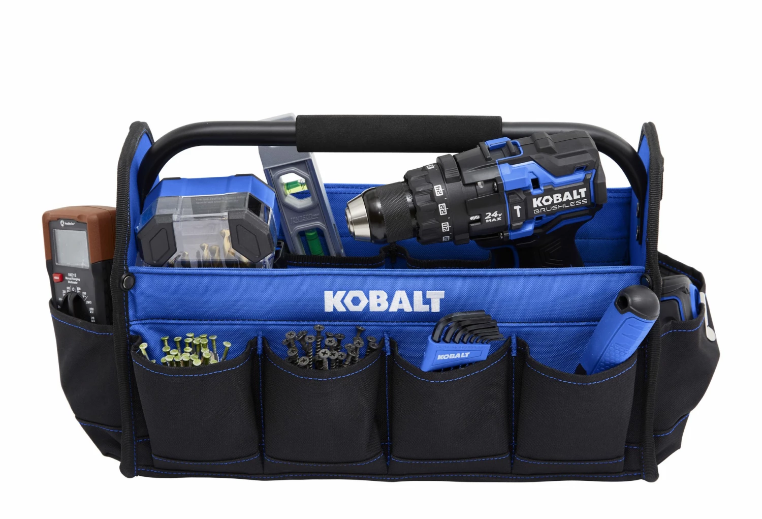 Kobalt Tool Bags Blue, Black Polyester 16-in Tool Tote 6 Kobalt Tool Bags Blue, Black Polyester 16-in Tool Tote - Image 6