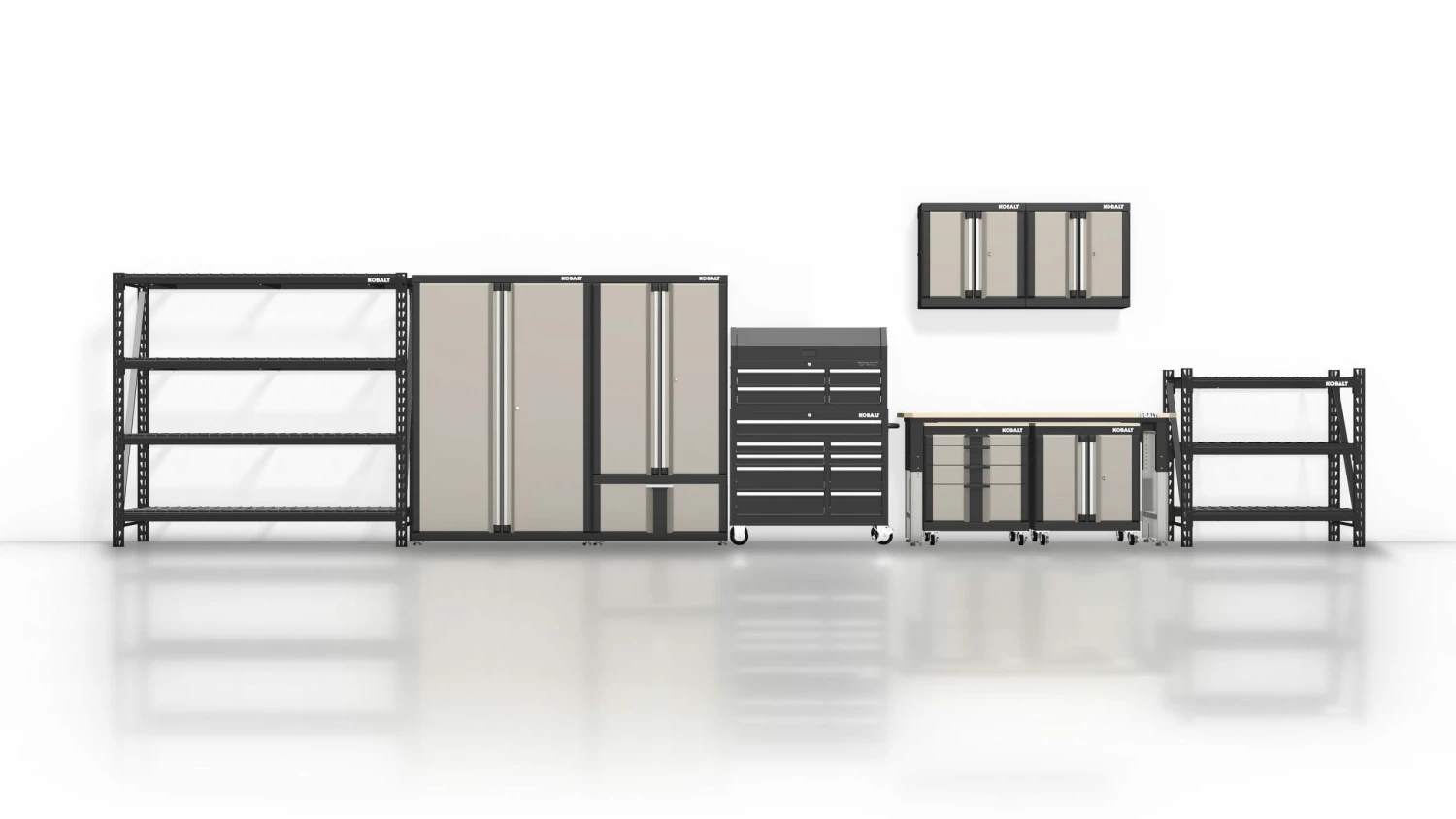 Kobalt Freestanding Shelving Units 77-in W x 24-in D x 72-in H 4-Tier Heavy Duty Steel Utility 10 Kobalt Freestanding Shelving Units 77-in W x 24-in D x 72-in H 4-Tier Heavy Duty Steel Utility - Image 10