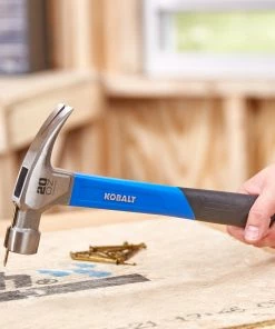 Kobalt Hammers 20-oz Smooth Face Steel Head Fiberglass Claw Hammer -Cheap Kobalt Store 44283806